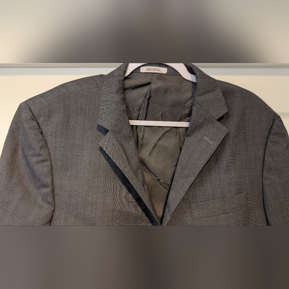 Hickey Freeman Men's Gray Pinstripe Suit Coat Size 44R 100% Wool - Picture 6 of 16